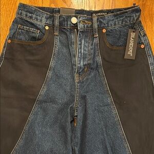 BlankNYC Two-Tone Barrel Jeans